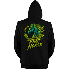 Jaket Hoodie Fire Horse T-Shirt | Flaming Horse Artwork | Stree