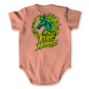 Baby Jumper Fire Horse T-Shirt | Flaming Horse Artwork | Stree