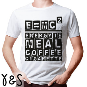 Kaos Emc² tipografi 2 - light