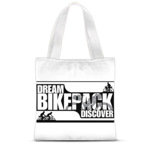 Tas Tote Fullprint Dream Bikepack Discover White on Light Color