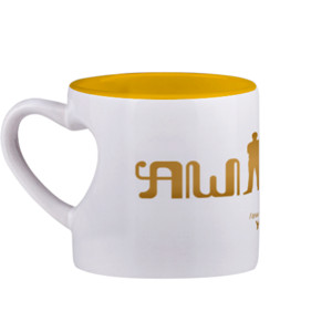 Mug Colored heart glass “Awakmu” it means you