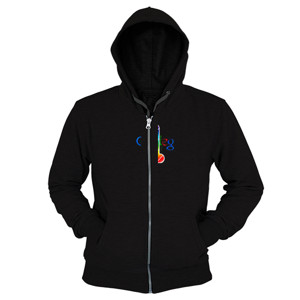 Hoodie Zipper Kaos gebleg halftone