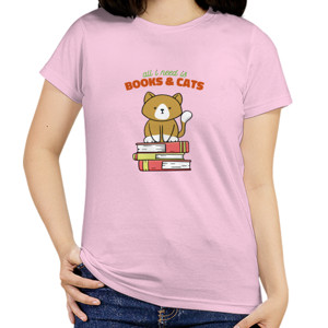 Kaos All I Need is Books and Cats