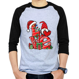 Kaos Raglan Love christmas