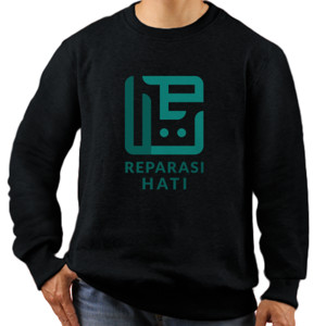 Jaket Sweater Reparasi Hati Hijau Tulisan