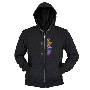 Hoodie Zipper Si Peri Gadis Neon