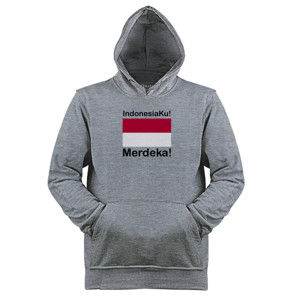 Jaket Hoodie Kaos Tema Bendera Merah Putih