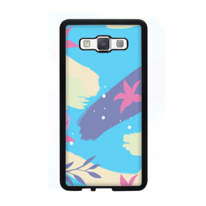 Lukisan Tema Cat Air Biru Magenta Casing HP