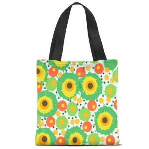 Tas Tote Fullprint Tas jinjing motif buah abstrak