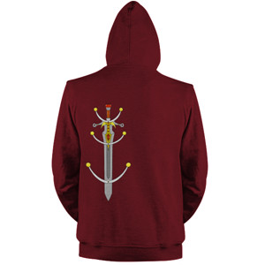 Jaket Hoodie Sword desain
