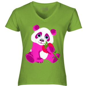 Kaos Pink Panda