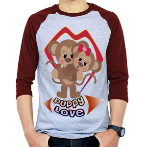 Kaos Raglan Cinta Monyet