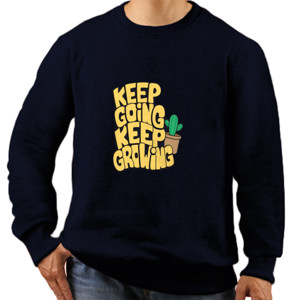 Jaket Sweater Keep Going Keep Growing