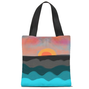 Tas Tote Fullprint Sea waves and sunshine