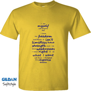 Kaos Myslef free and responsible blue