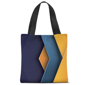 Tas Tote Fullprint Abstrak desain 