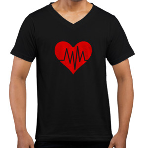 Kaos  love sign v neck 
