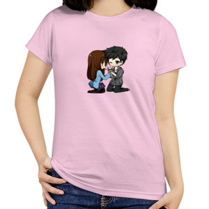 Kaos kaos pink wanita