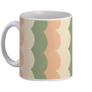 Mug Corak Pola Tiga Warna 