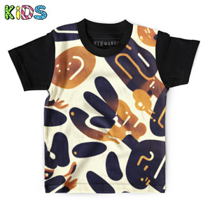 Kaos Anak Full-Print Pola Abstrak 1