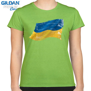 Kaos Ukraine Grunge Flags 