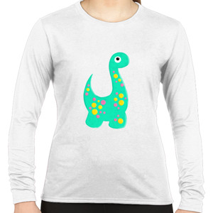 Kaos Dino - Kaos Lengan Panjang Wanita by Co_mbro