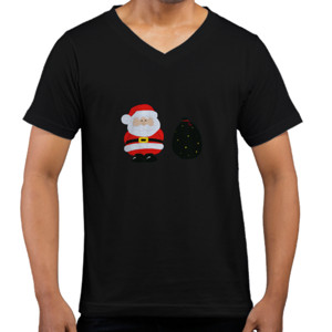 Kaos  Santa - Kaos Wanita V-Neck by Co_mbro