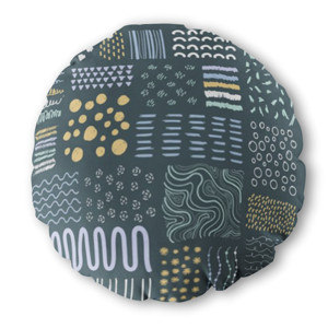 Bantal Bulat Mixed background patterns 2