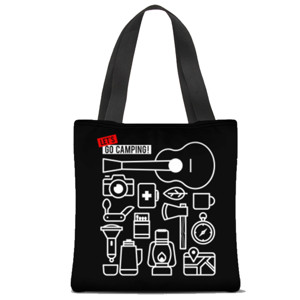 Tas Tote Fullprint LET US GO CAMPING