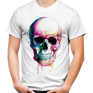 Kaos Color Painting Skull