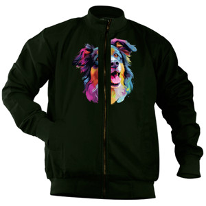 Jaket Bomber Kaos Gambar Anjing 054