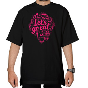 Kaos Oversize Valentine Love Food Typography