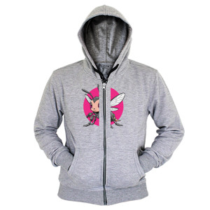 Hoodie Zipper Bee Warrior