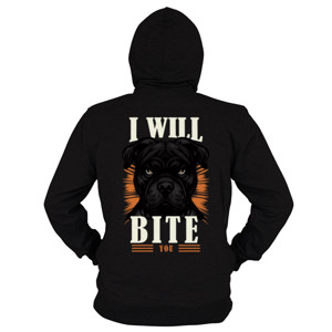 Hoodie Zipper i will bite you