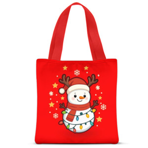 Tas Tote Fullprint Snowman Christmas
