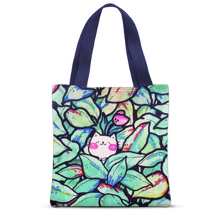Tas Tote Fullprint Cat in a bushes