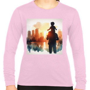 Kaos Lukisan ayah dan anak