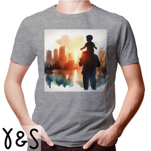 Kaos Lukisan ayah dan anak