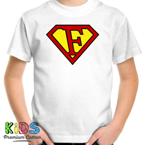Kaos F Letter Superman W