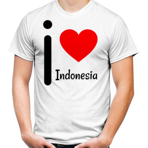 Kaos i love indonesia