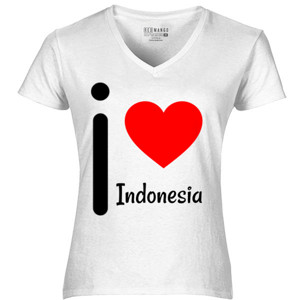Kaos i love indonesia