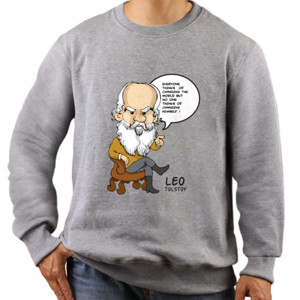 Jaket Sweater Quote Leo Tolstoy