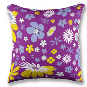 Bantal Bunga Purple