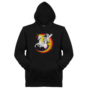 Jaket Hoodie Astronaut Riding Unicorn Death Metal