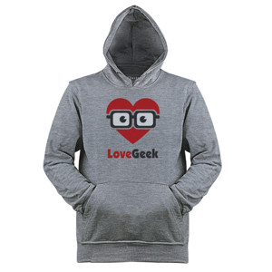 Jaket Hoodie Love Geek 