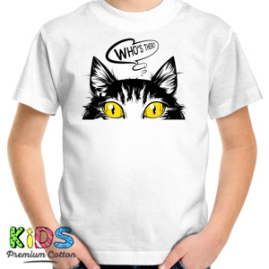 Kaos Whose's There - Kaos Anak Desain Kucing Keren