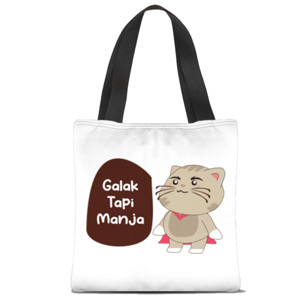 Tas Tote Fullprint Kucing Galak