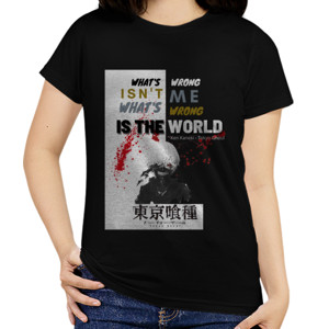 Kaos SKIN COLLECTOR : ANIME QUOTE TKY GHOUL-WANITA