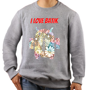 Jaket Sweater I Love Batik