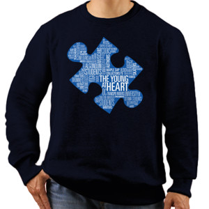 Jaket Sweater word art autism